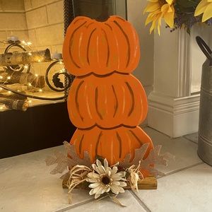 Rustic Wood Stacked Pumpkin